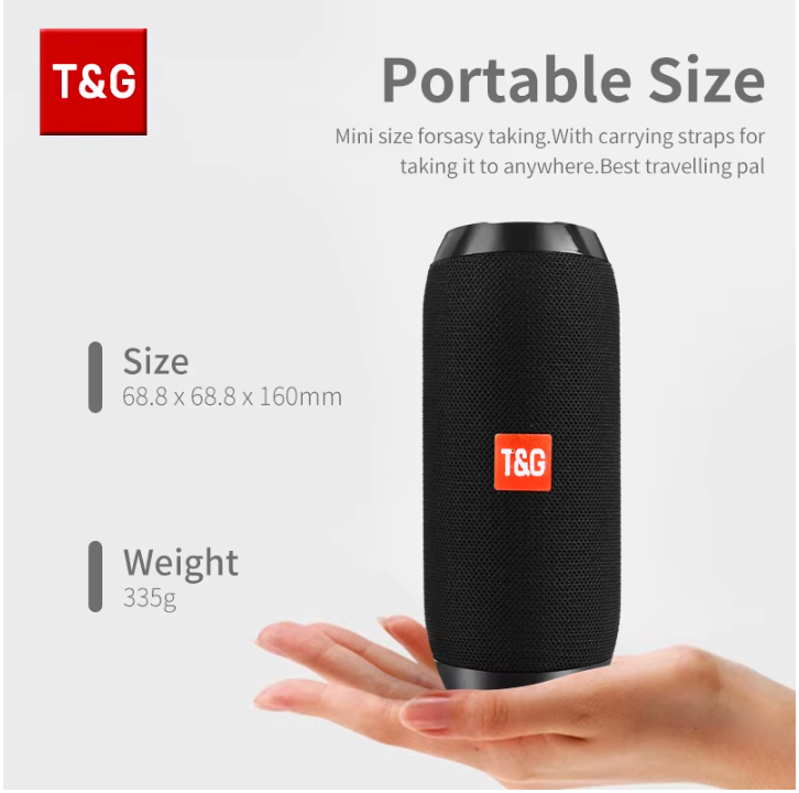 Bluetooth Speaker T&G TG117 Portable TWS Sound Box Waterproof Loudspeaker Outdoor Stereo Surround Speakers Support TF FM Radio