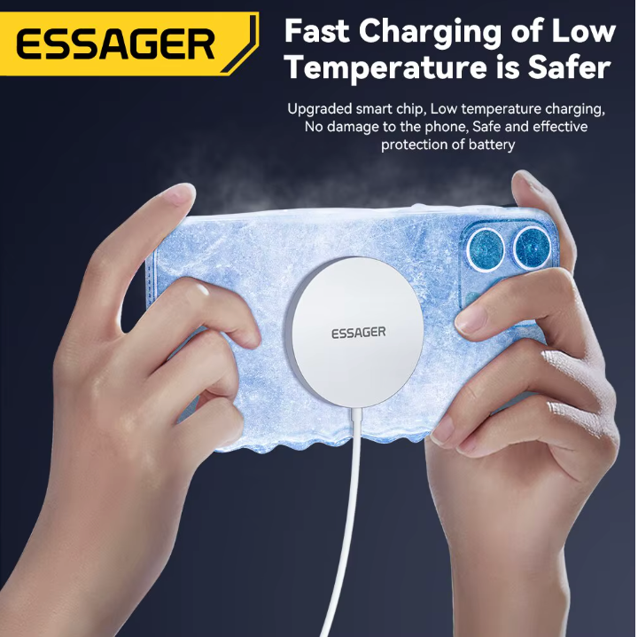 Essager 15W Magnetic Qi Wireless Chargers Fast Charging for iPhone 14 13 12 Pro Max PD Fast Charging For Xiaomi Pad Adapter